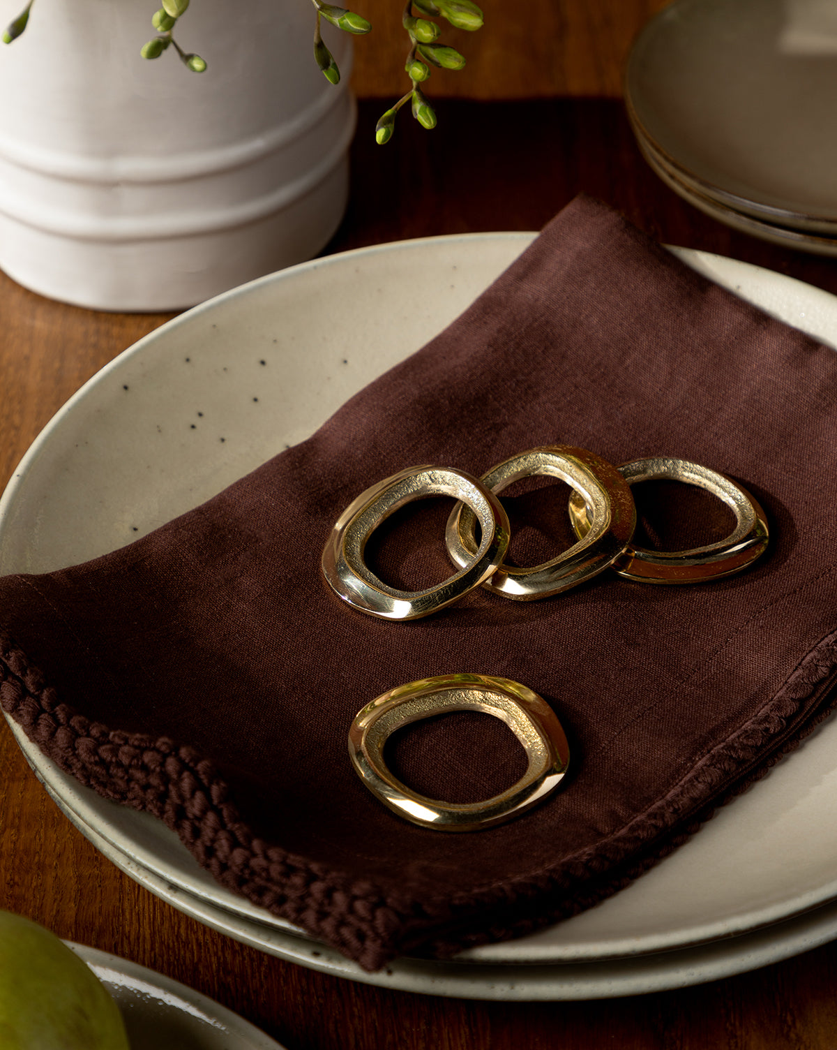 Gilford Brass Napkin Rings (Set of 4)