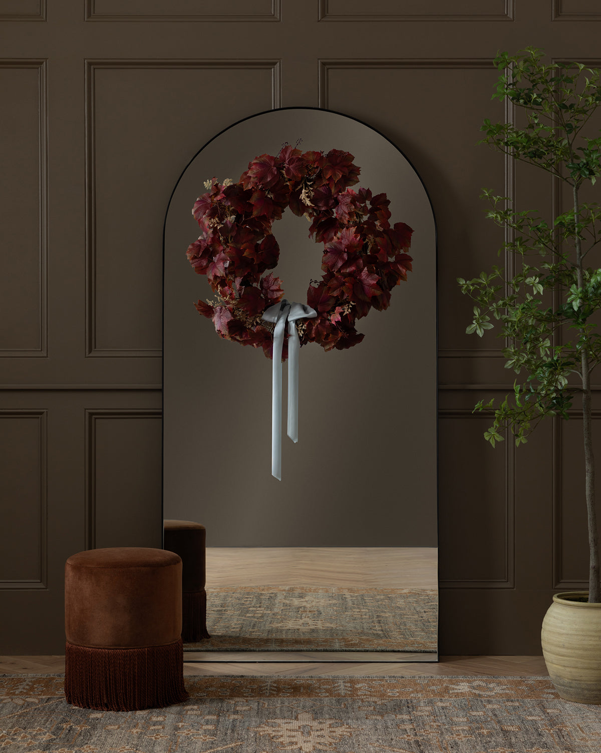 Faux Autumn Grapevine Wreath