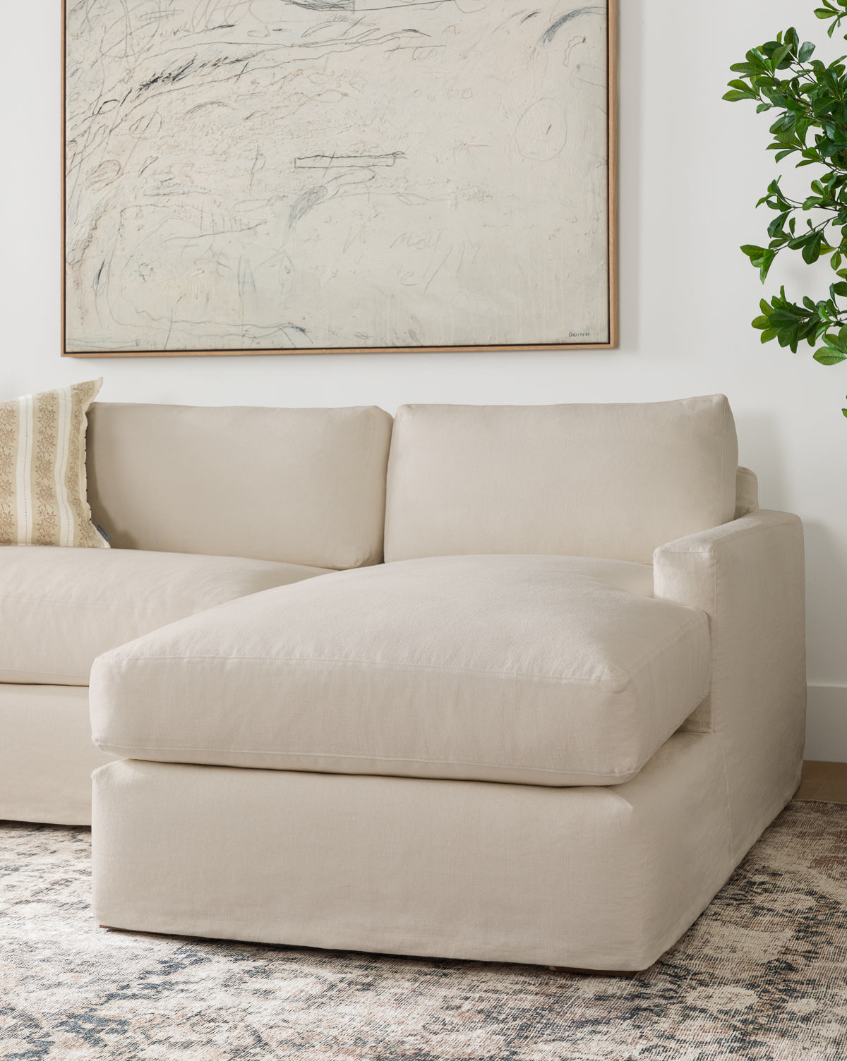 Macy Slipcover Chaise Sectional