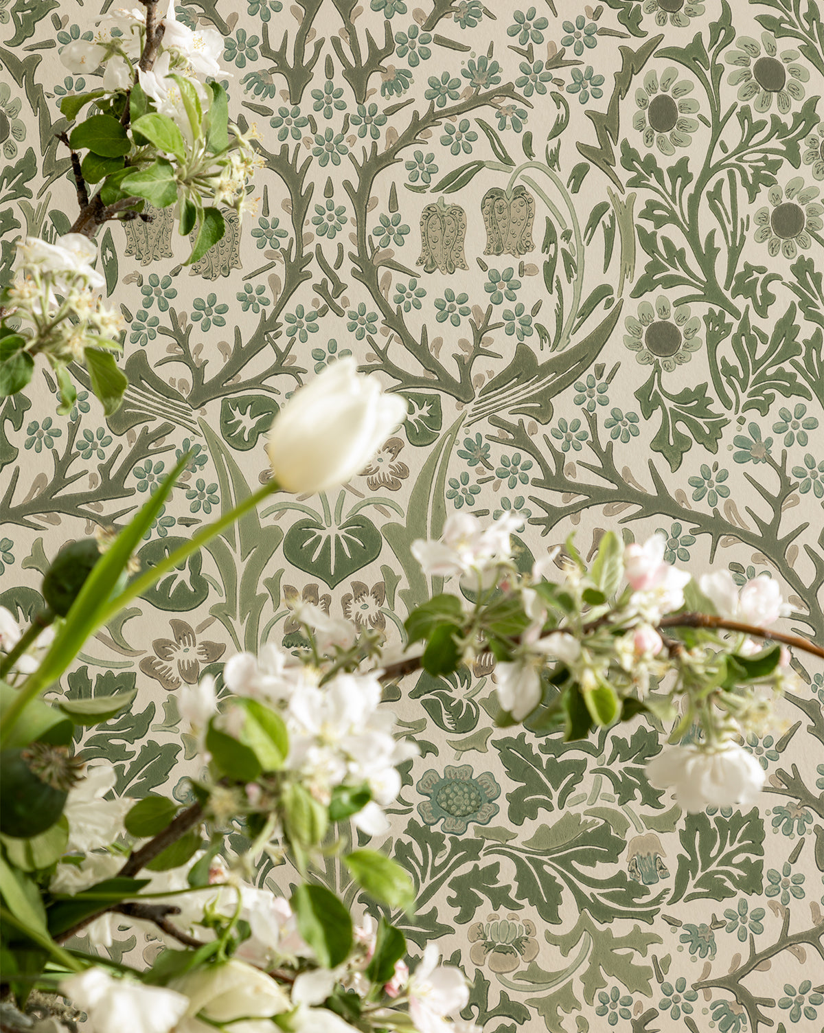 Morris & Co. x McGee & Co. Blackthorn Wallpaper