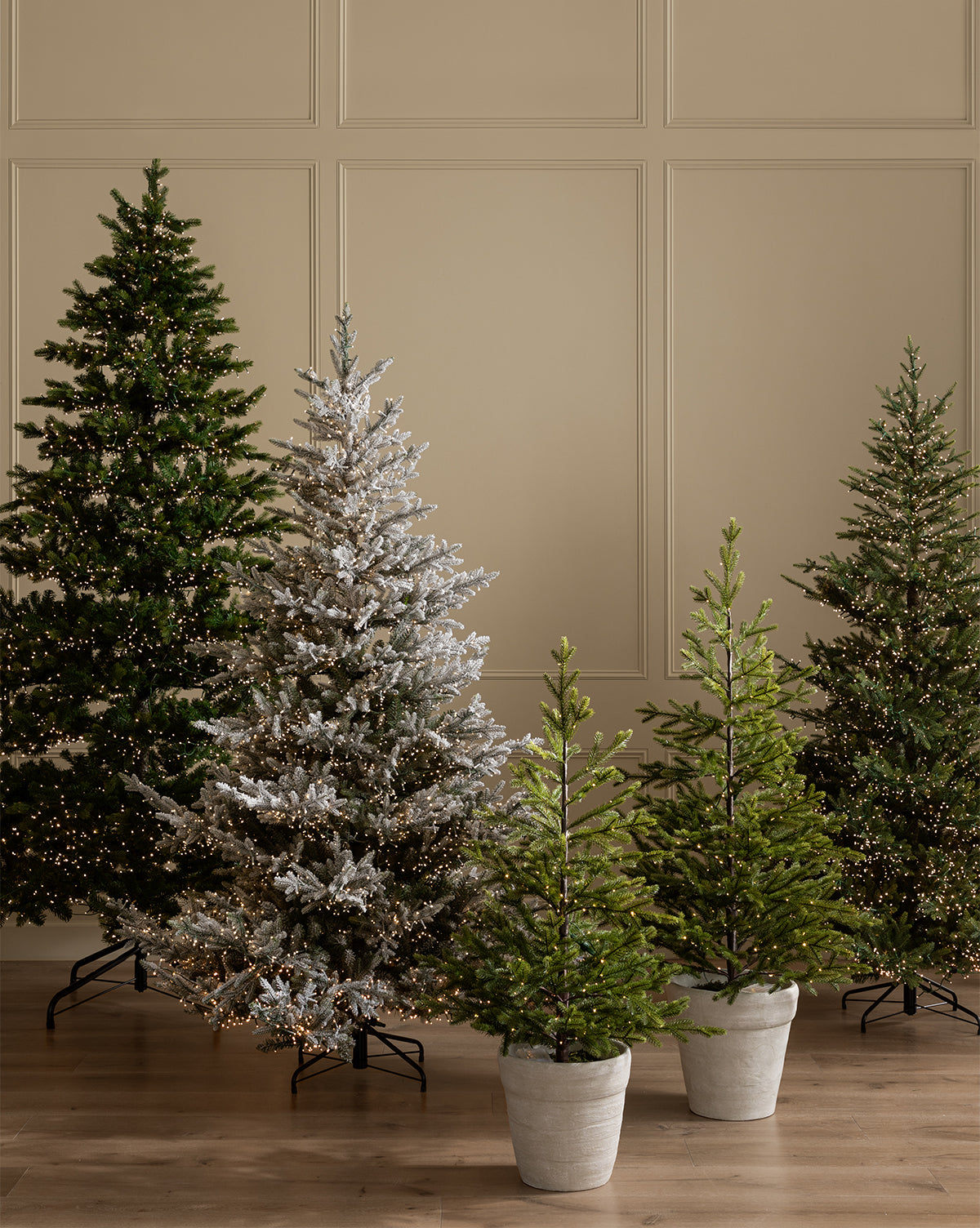 Faux Spruce Pre-Lit Potted Tree