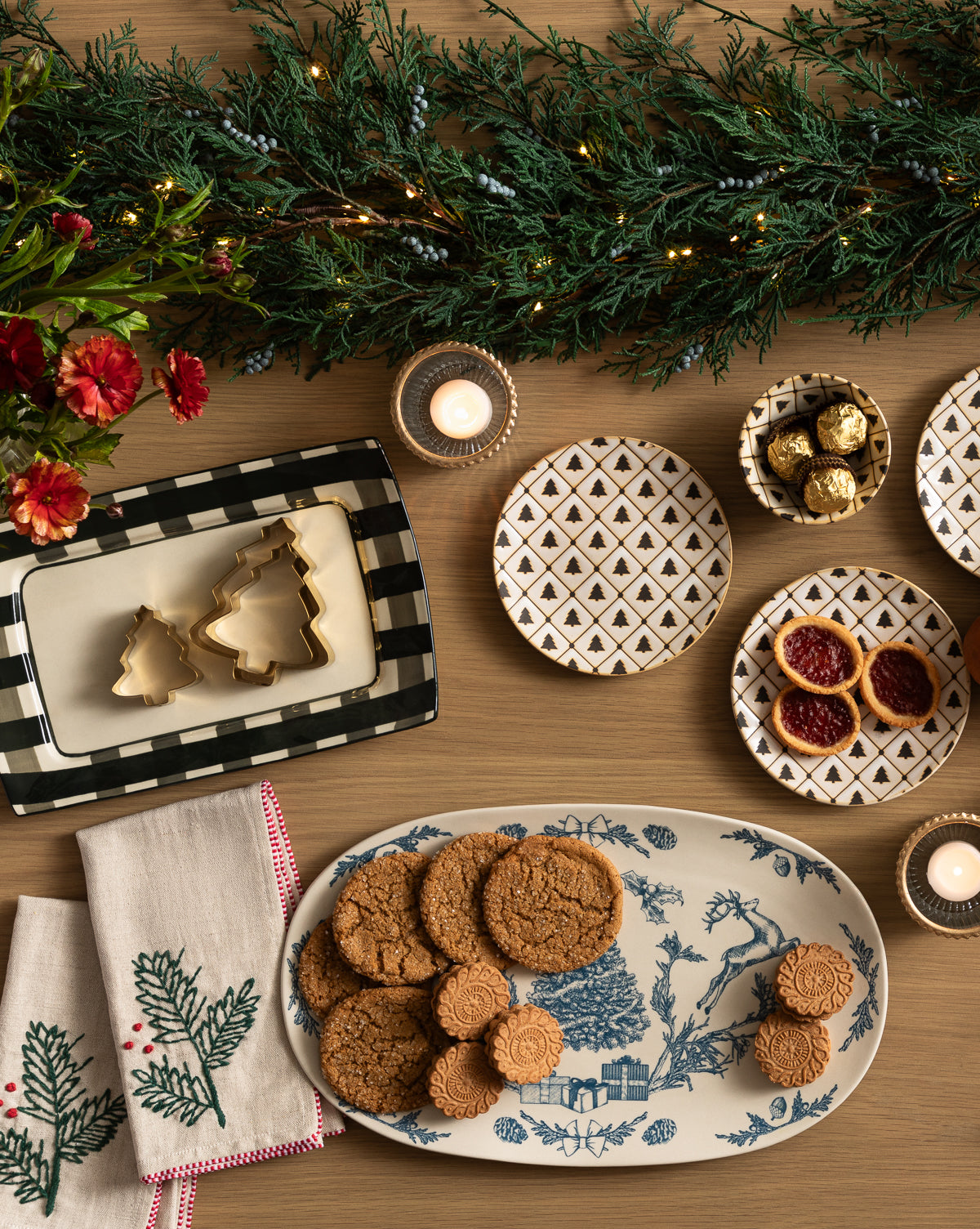 Holiday Oval Stoneware Platter