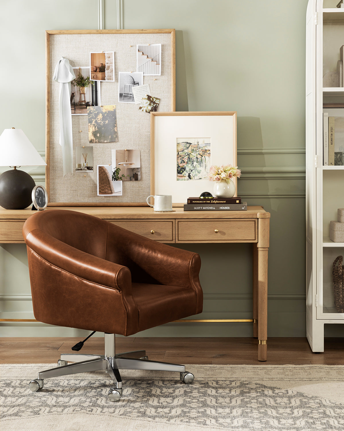 Clemence Leather Desk Chair