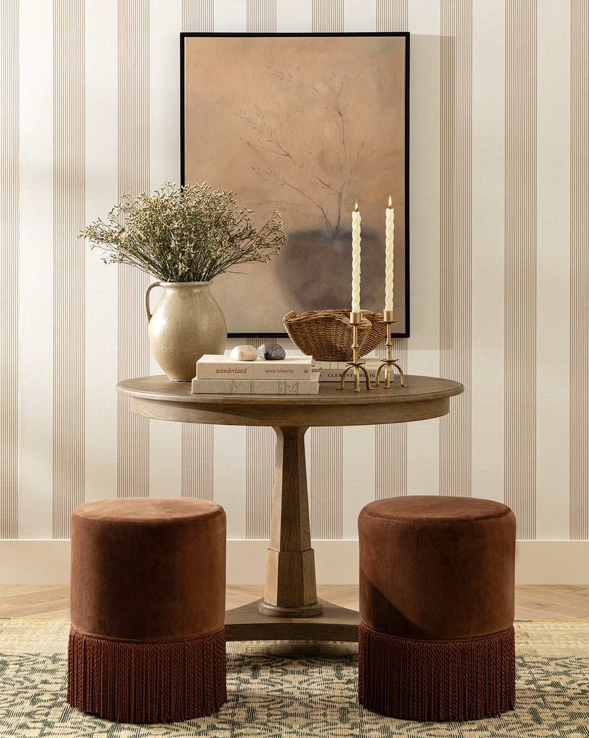 Leah Striped Sisal Wallpaper