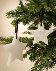 Alabaster Star Ornaments (Set of 2)