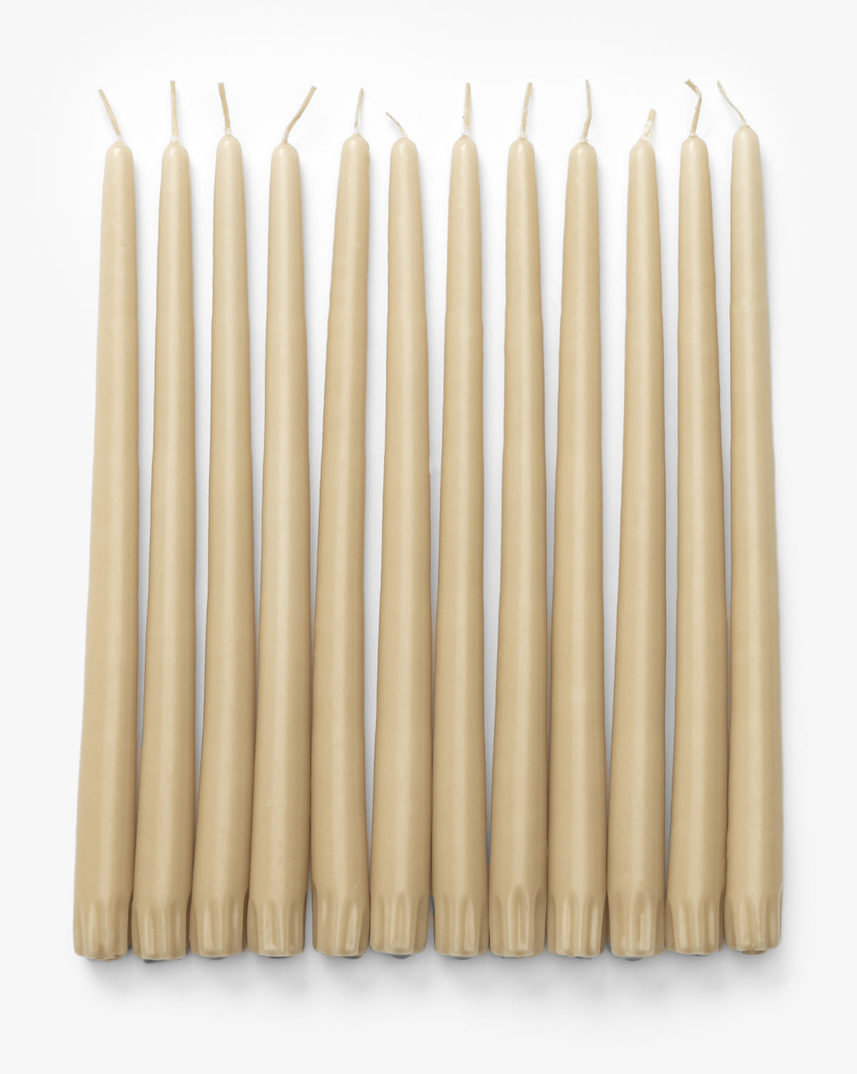 Antique Beige Taper Candles (Set of 12)