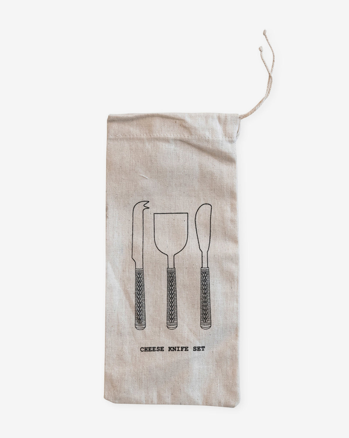 Cheese Knives with Drawstring Bag (Set of 3)