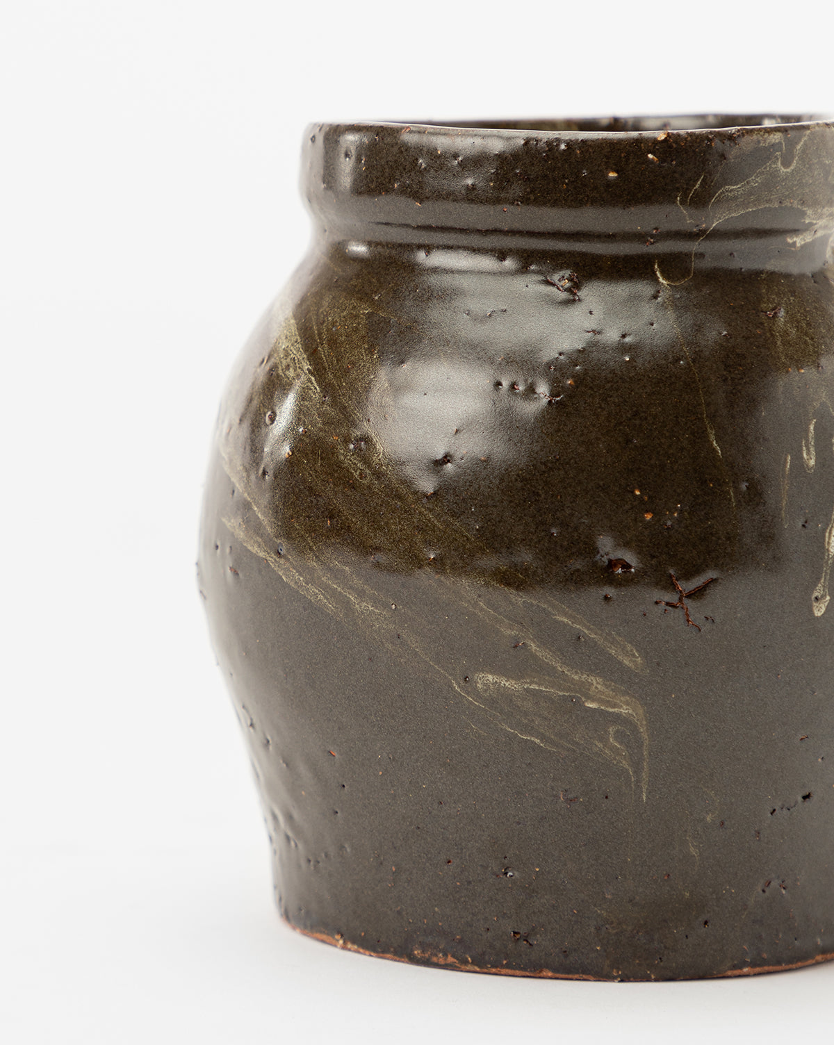 Dark Glazed Ceramic Vase