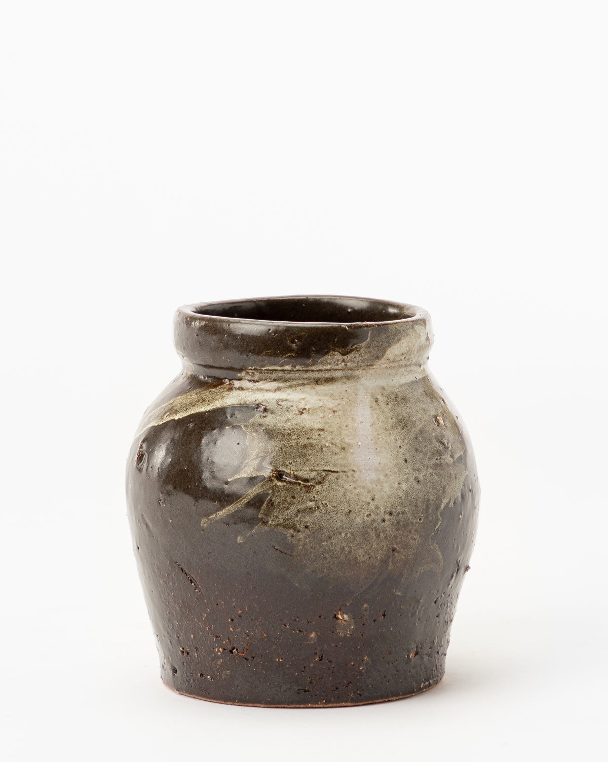 Dark Glazed Ceramic Vase