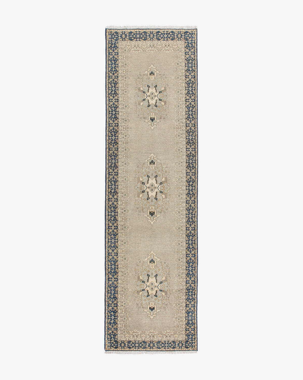 McGee & Co. hand knotted 100% wool vintage rug.