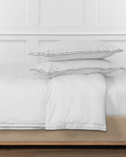 Devlin White Duvet Cover & Sham Set