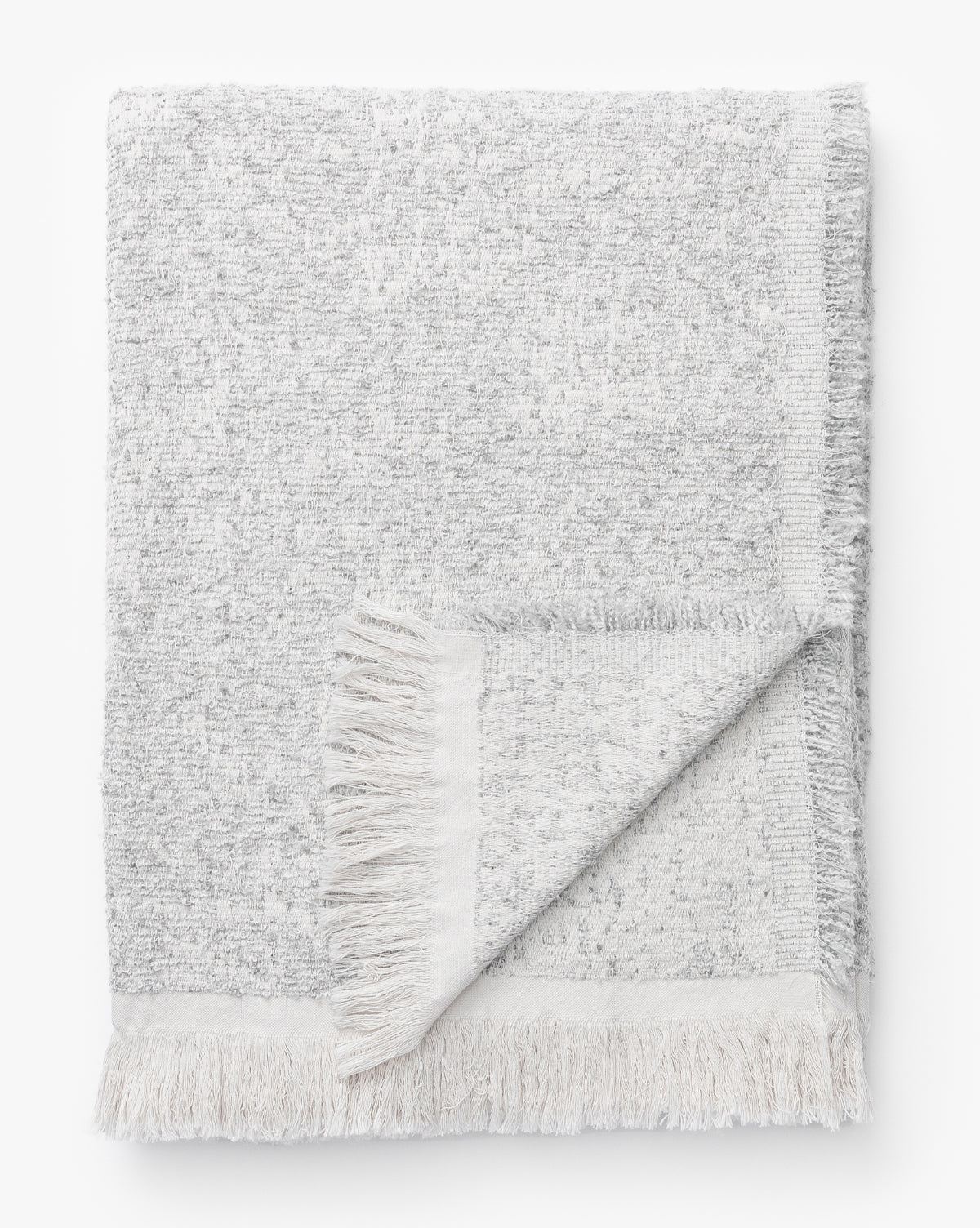 Esma Gray Fringed Throw