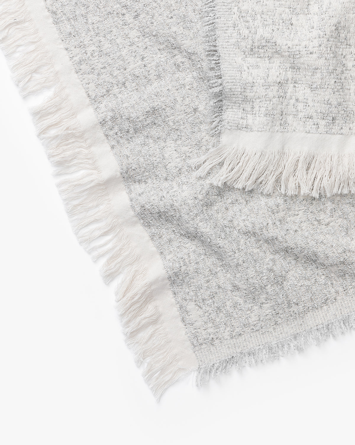 Esma Gray Fringed Throw