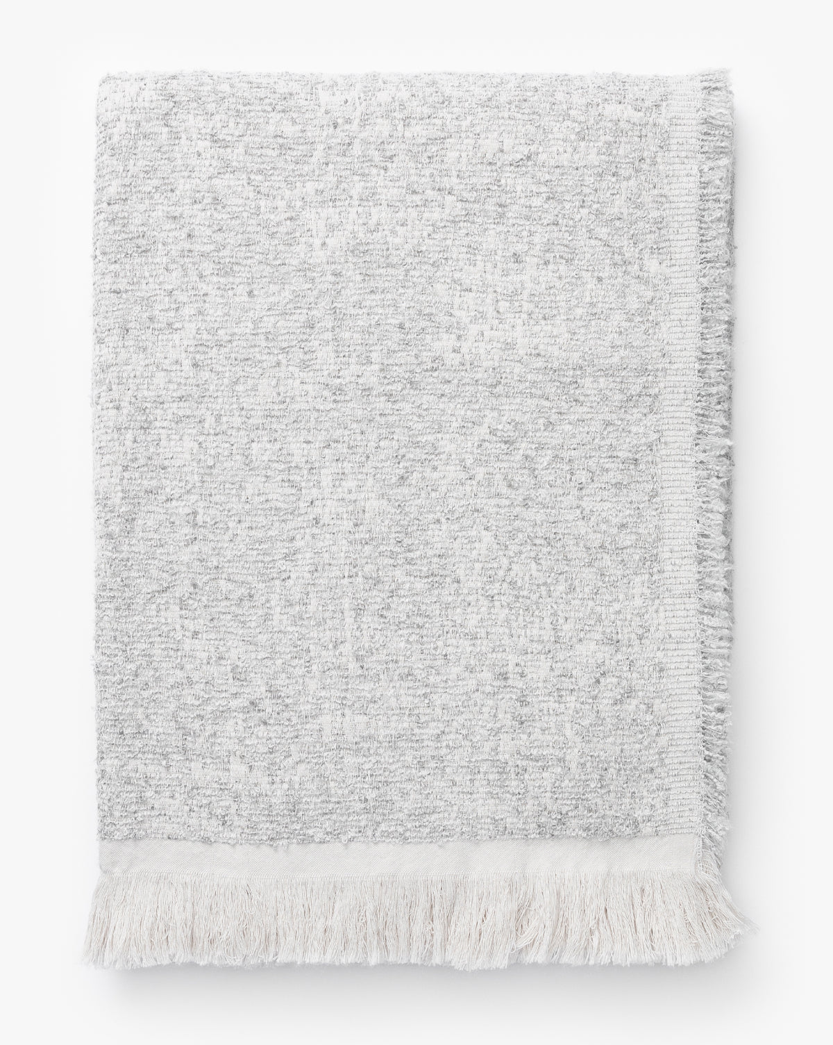 Esma Gray Fringed Throw