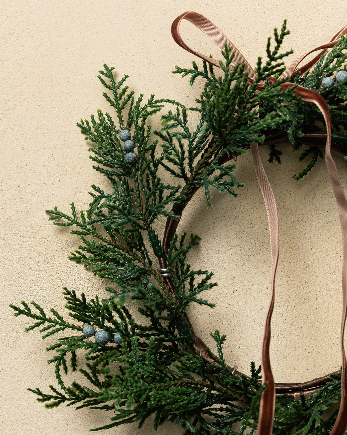 8" Faux Blueberry & Juniper Wreath