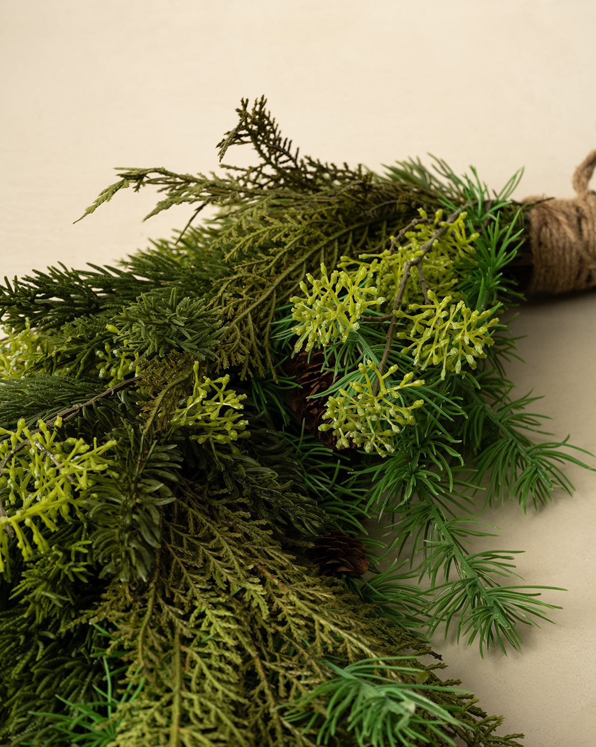 36" Faux Cedar & Pinecone Wreath