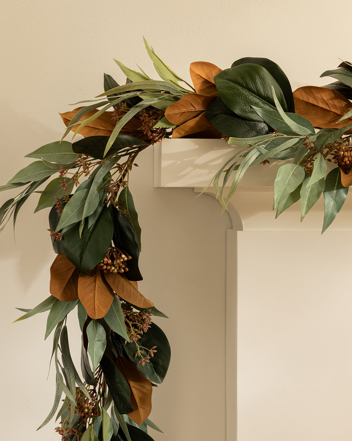 6' Faux Magnolia & Eucalyptus Garland