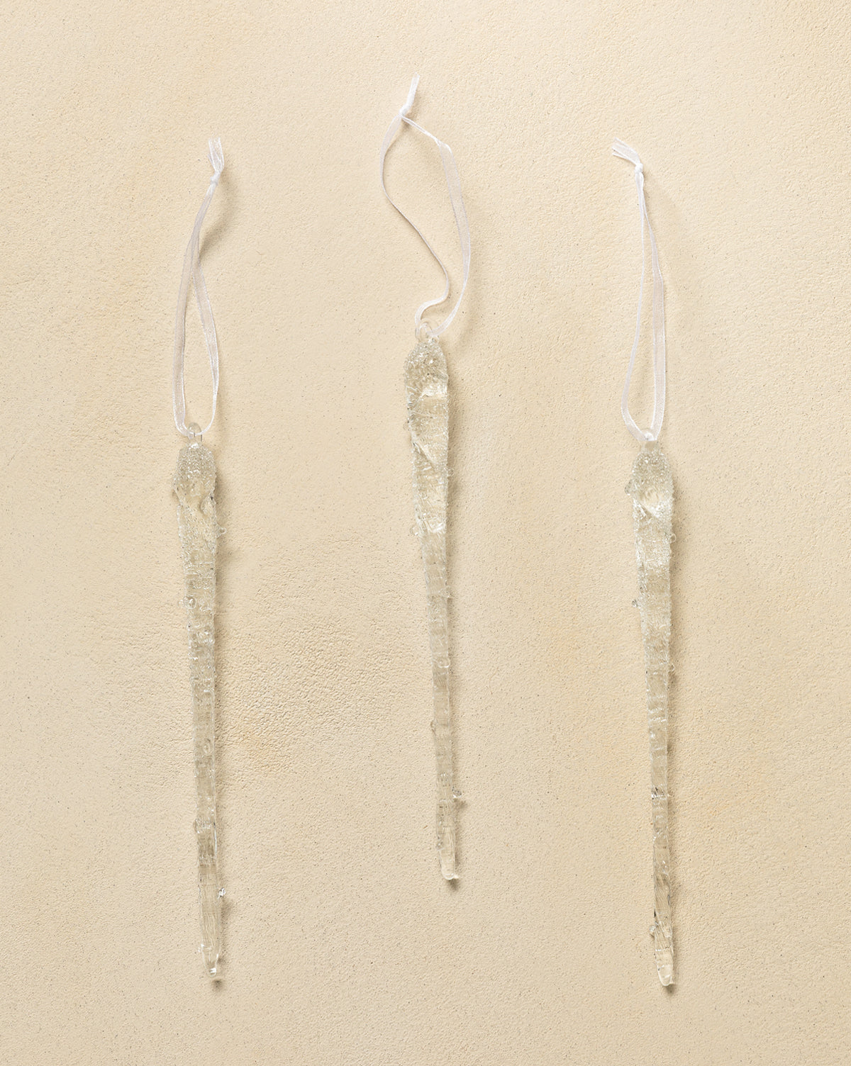 Frosted Icicle Ornaments (Set of 3)