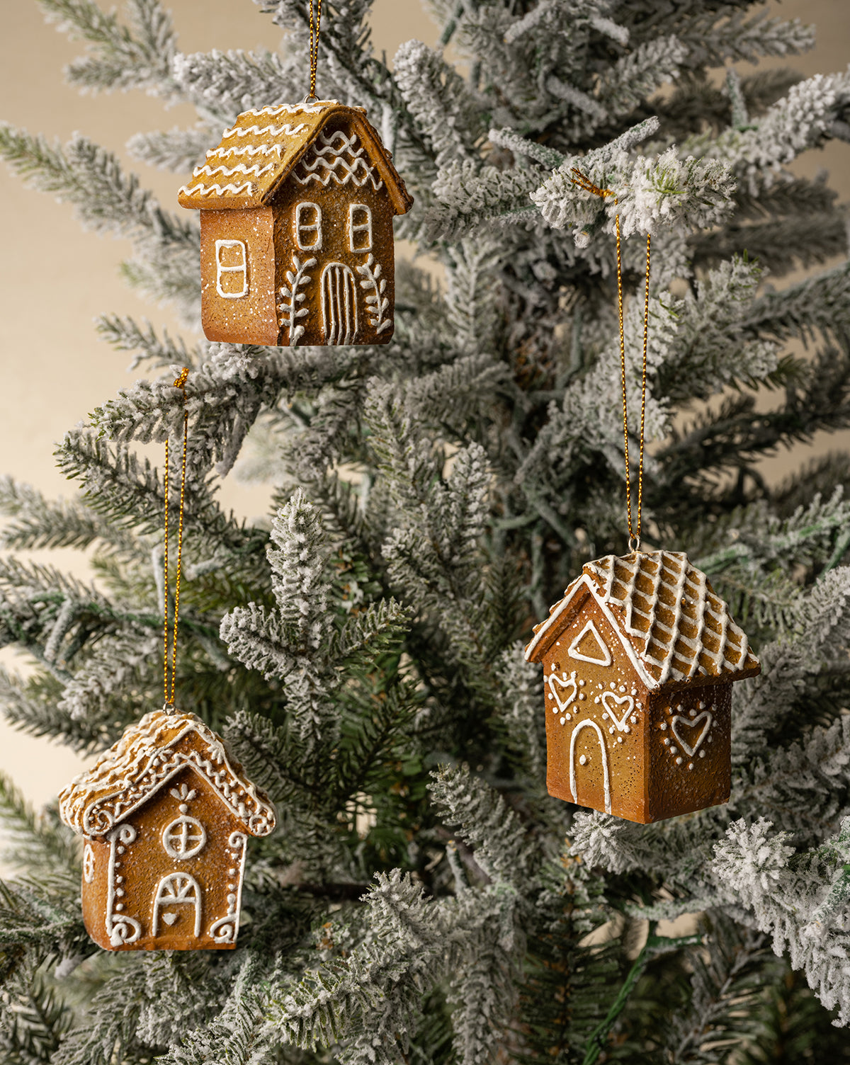 Gingerbread House Ornaments (Set of 3)