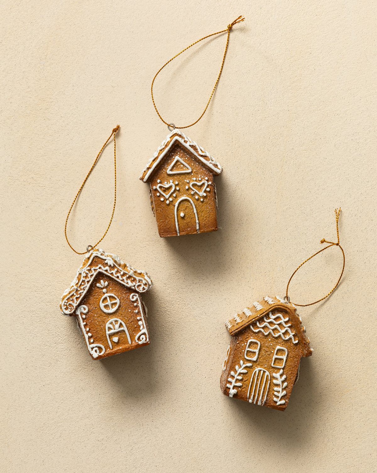 Gingerbread House Ornaments (Set of 3)