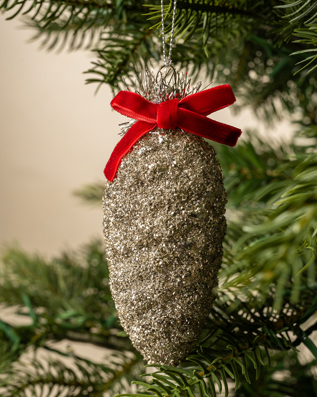 Glass Pinecone Ornament