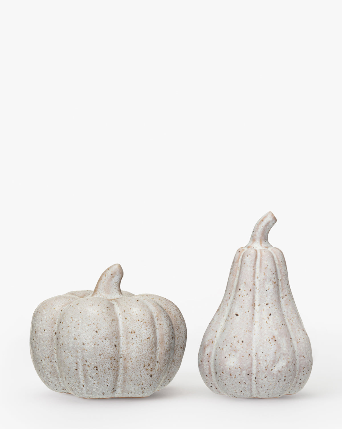 Glazed Stoneware Pumpkins (Set of 2)