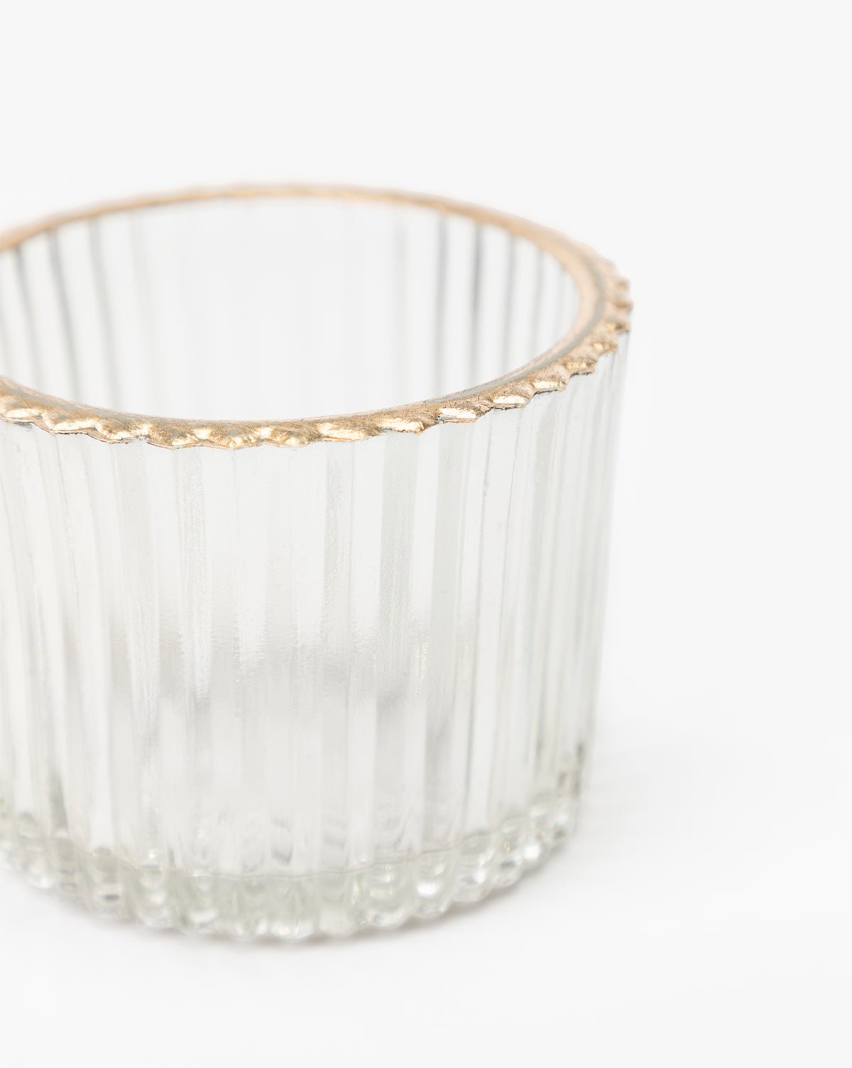 Gold Rimmed Glass Votive