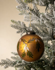 Hand-Painted 4" Glass Ornament