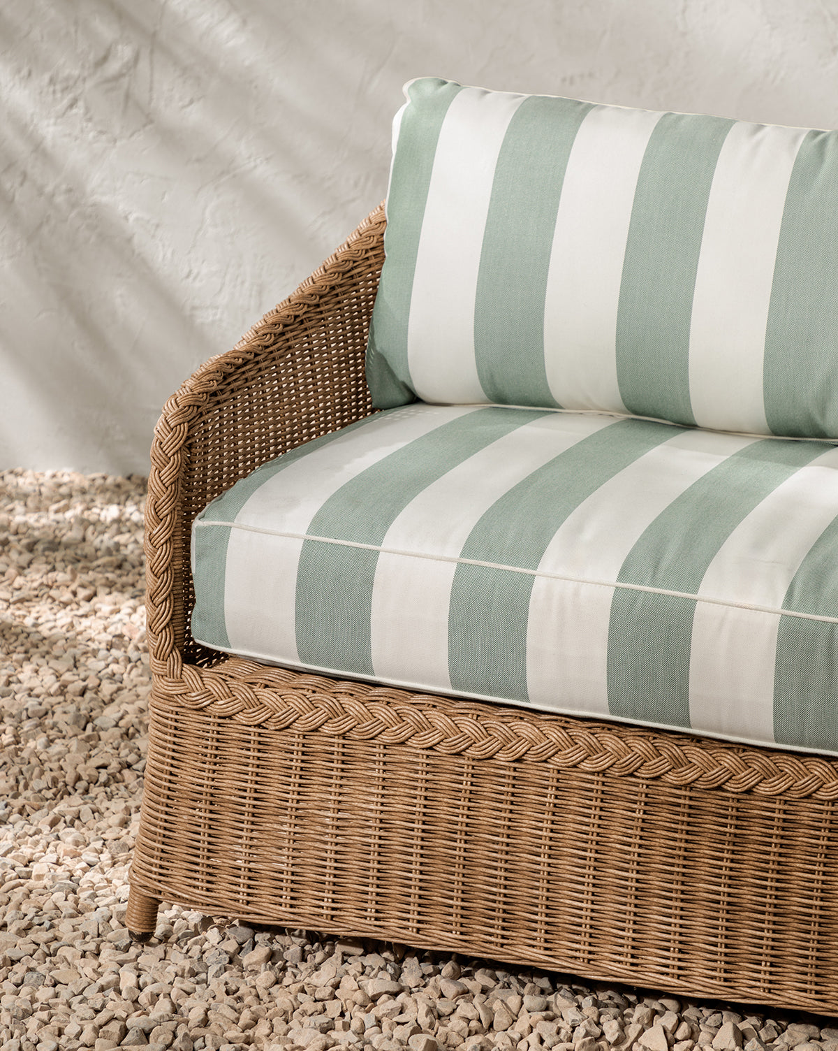 Haviland Outdoor Sofa with Striped Cushions