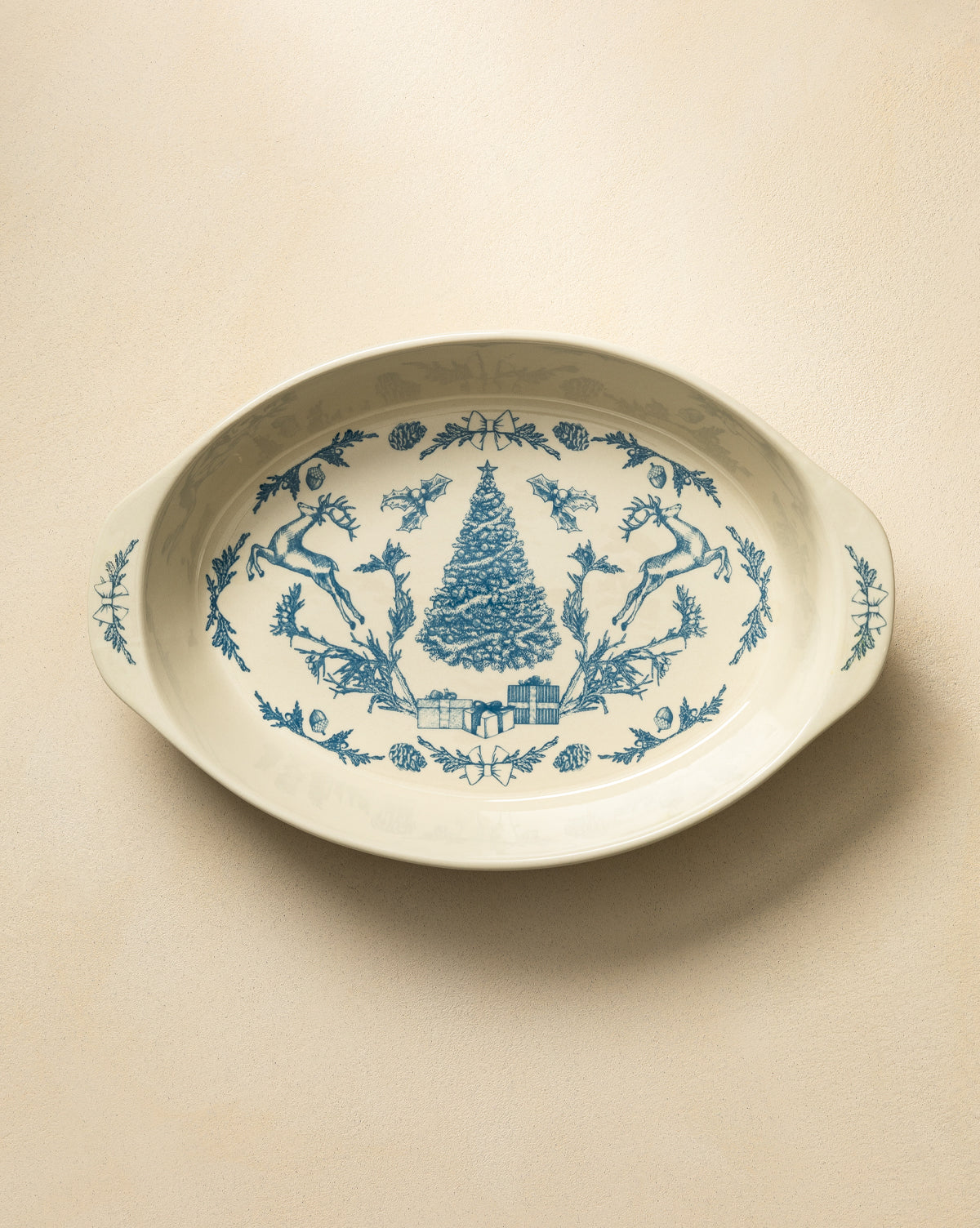 Holiday Handled Stoneware Baker