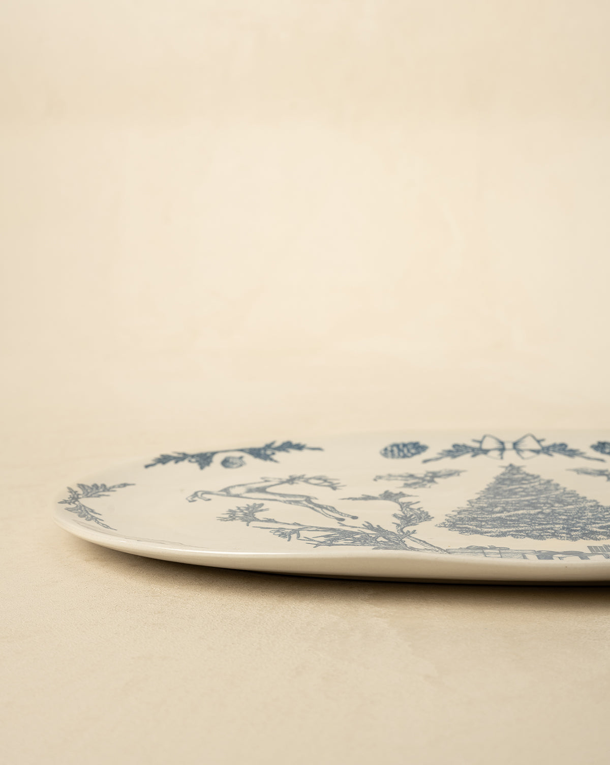 Holiday Oval Stoneware Platter