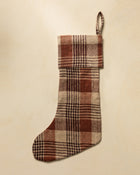 Houndstooth Linen Stocking