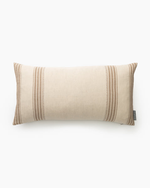 Oversized Woven Striped Square Throw Pillow Cream/Brown - Threshold Designed with Studio McGee