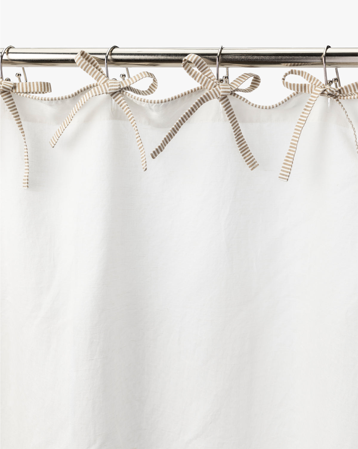 Lillian Shower Curtain with Striped Ties