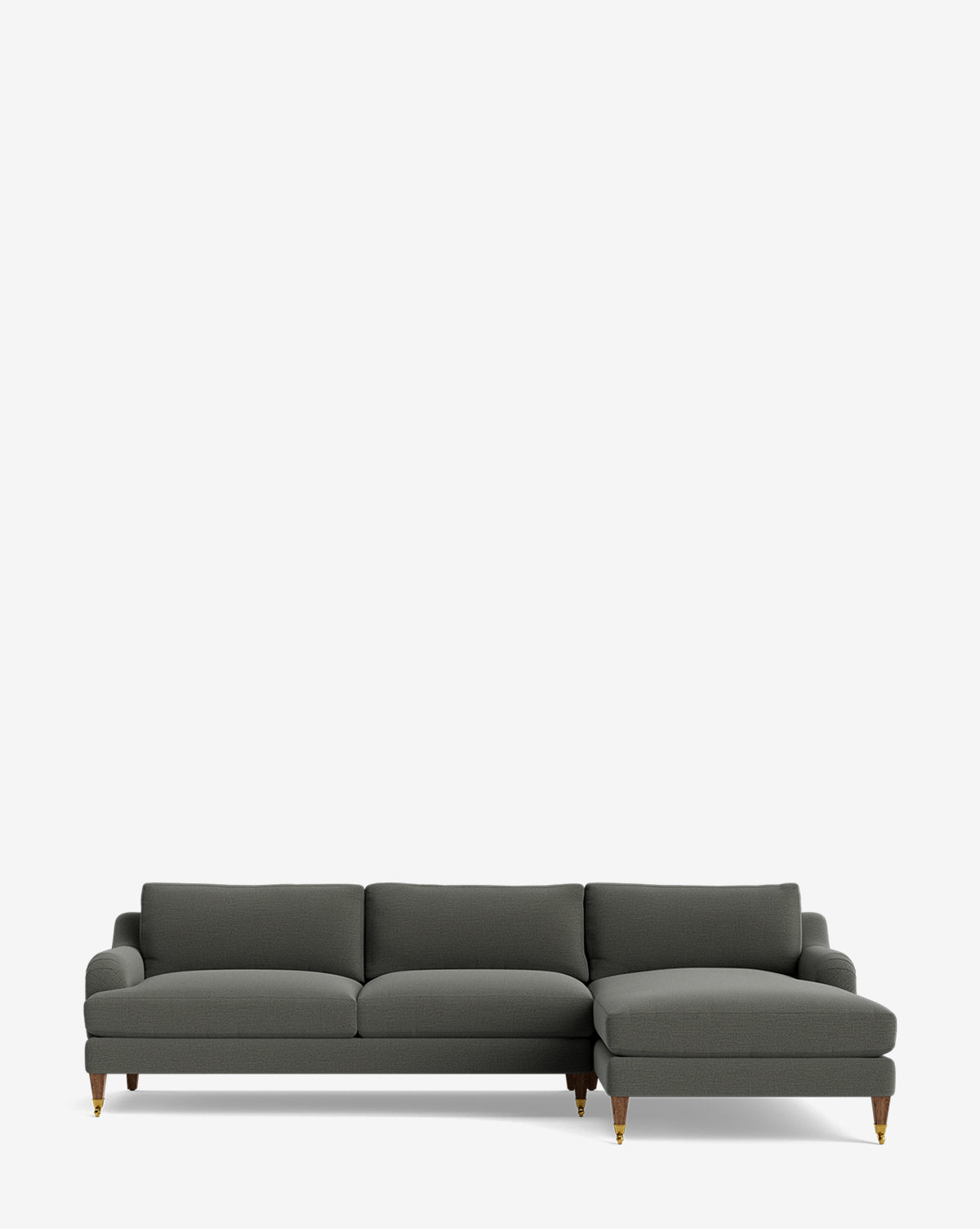 Lucille English Roll Arm Right Chaise Sectional