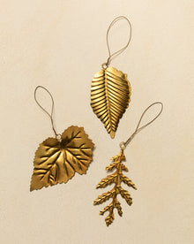 Metal Foliage Ornaments (Set of 3)