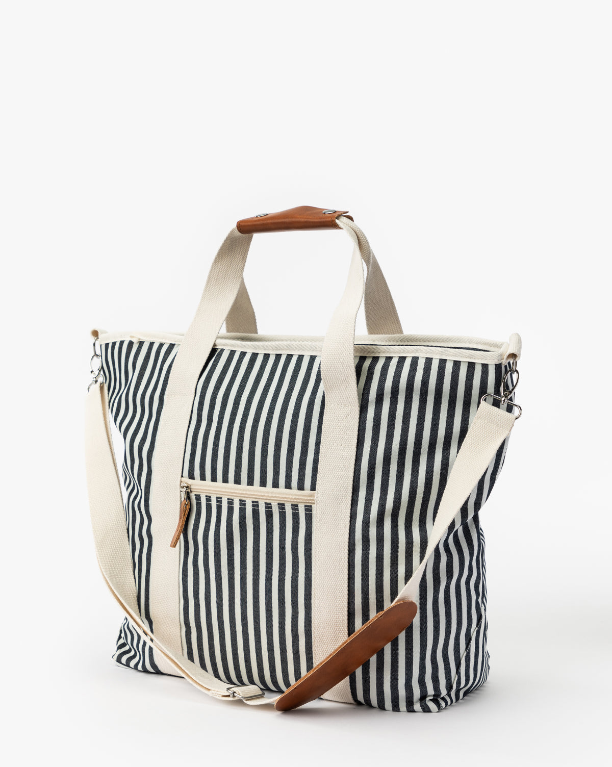 Navy Striped Cooler Bag