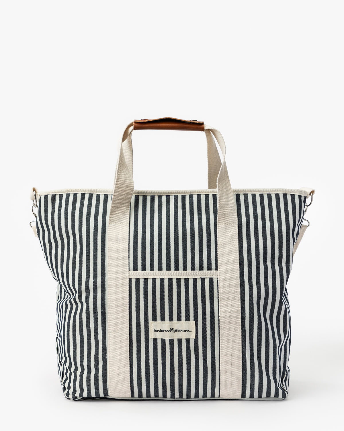 Navy Striped Cooler Bag