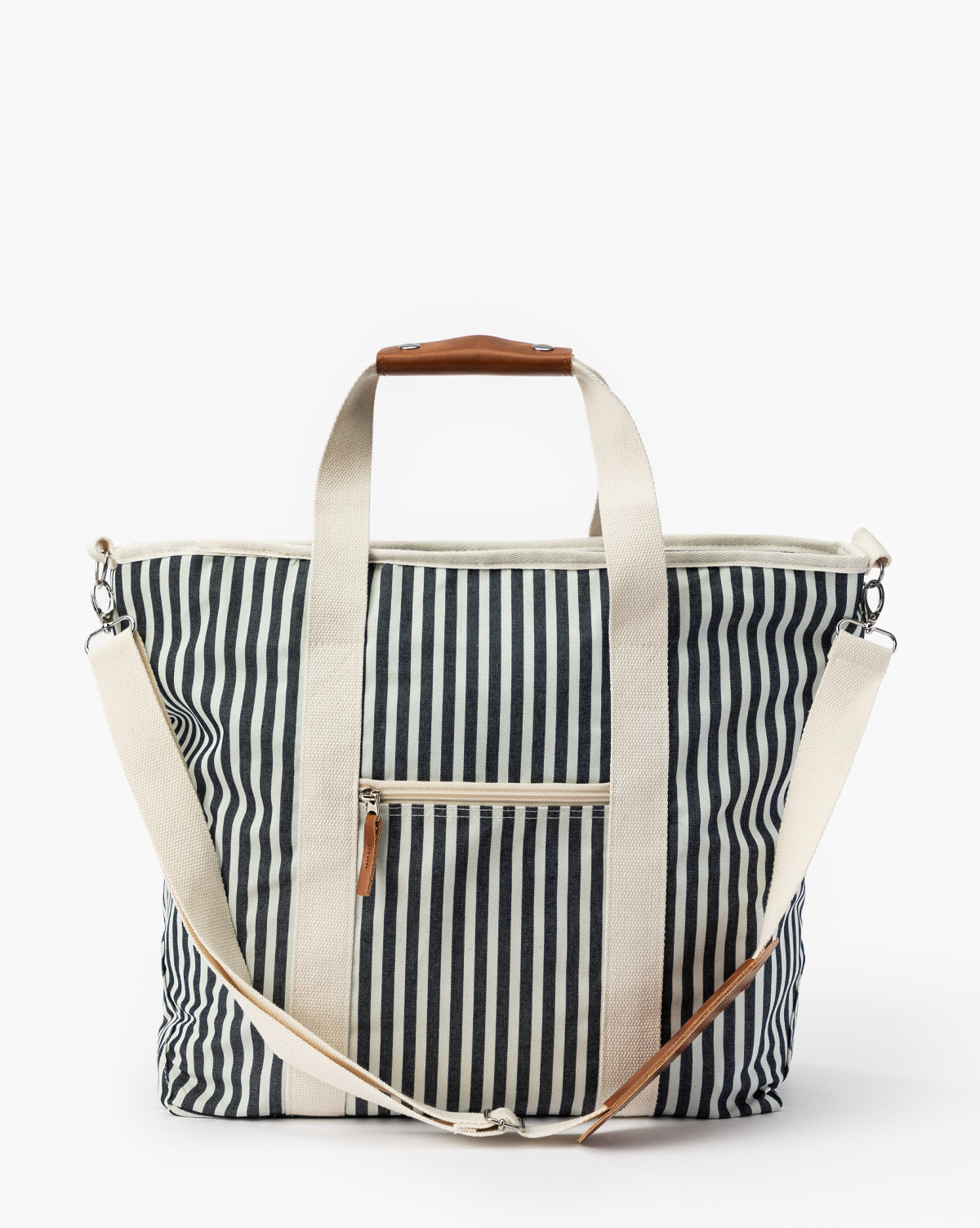 Navy Striped Cooler Bag