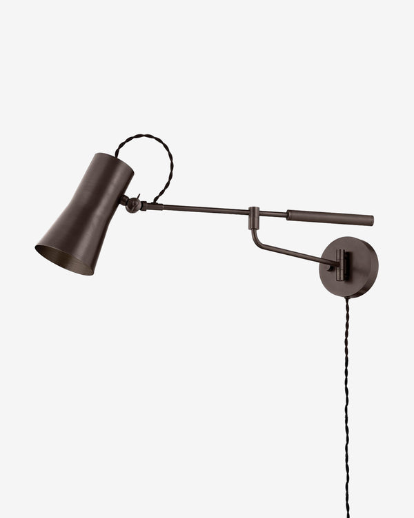 Pimlico Double Swing Arm Wall Light with Metal Shade - Wall Lights