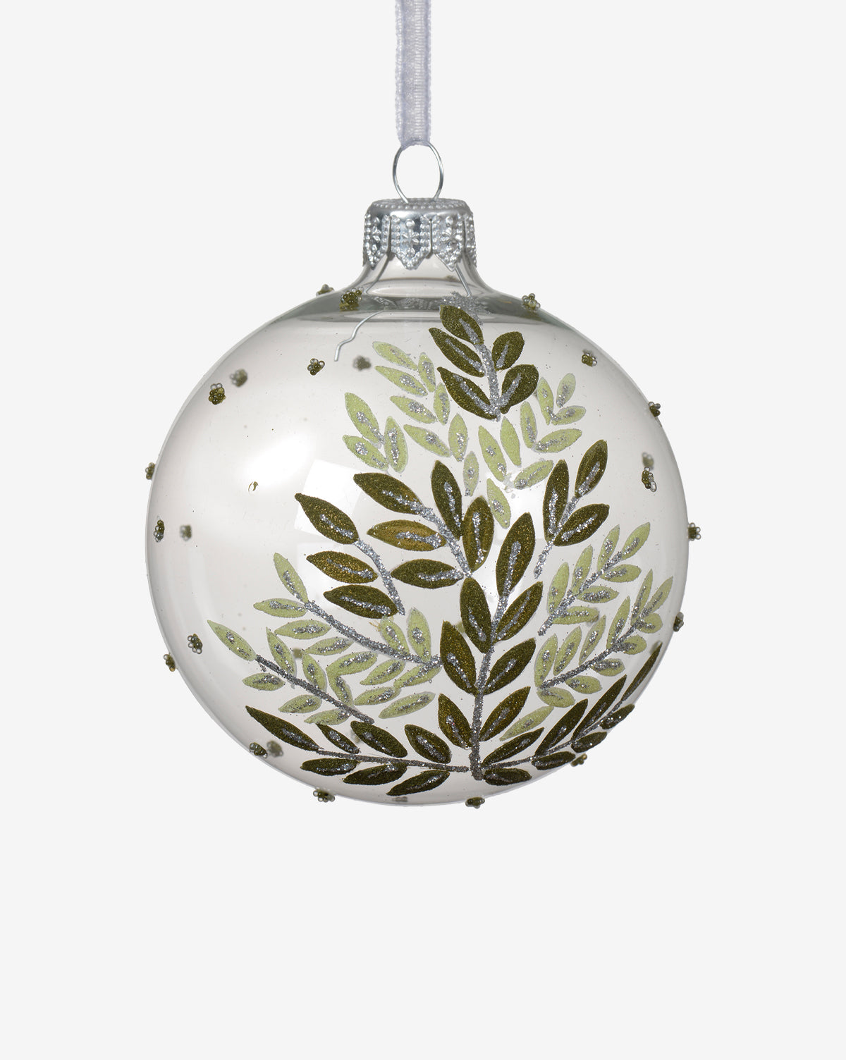 Painted Leaves Bauble Set (Set of 6)