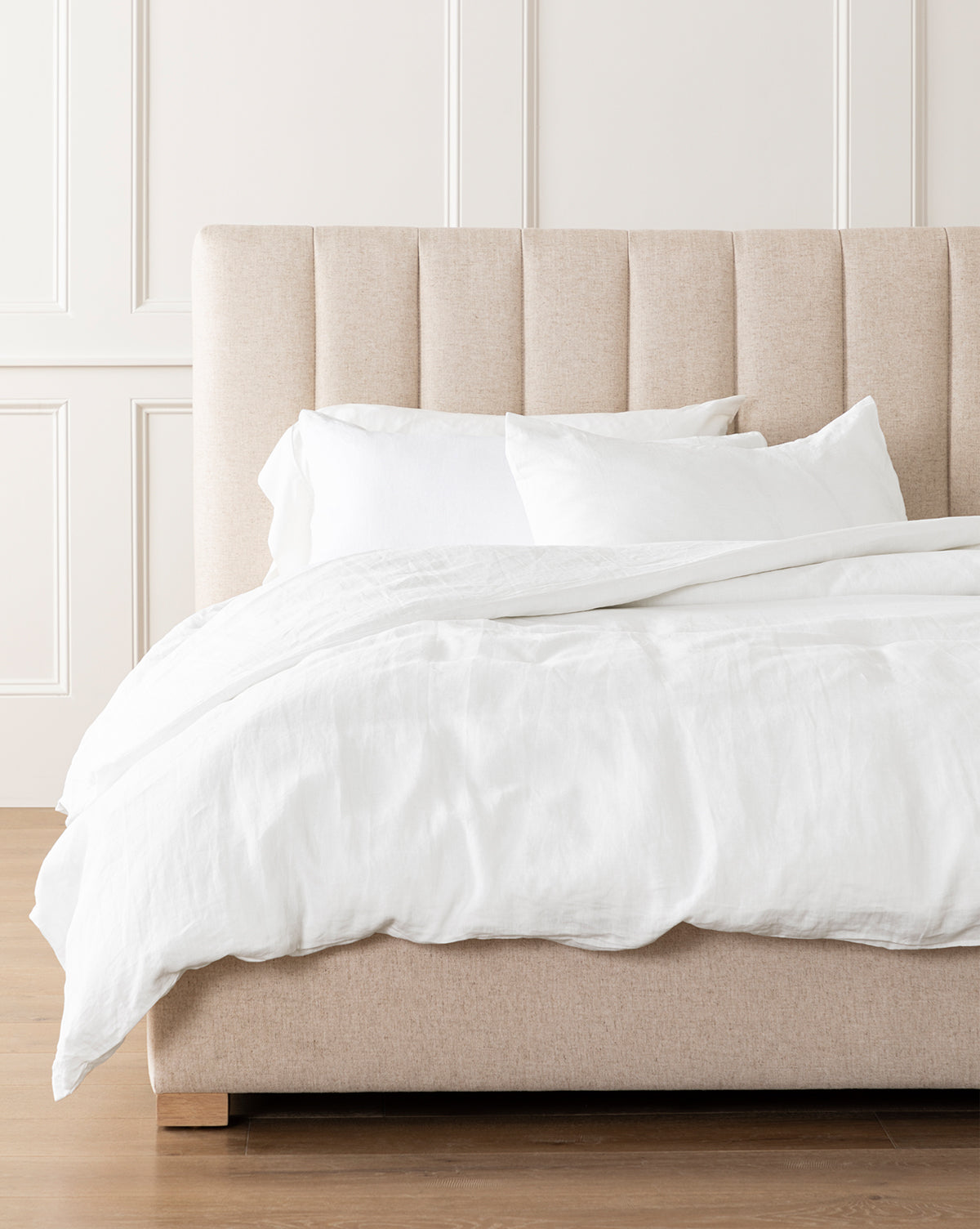 Penelope White Linen Duvet Cover