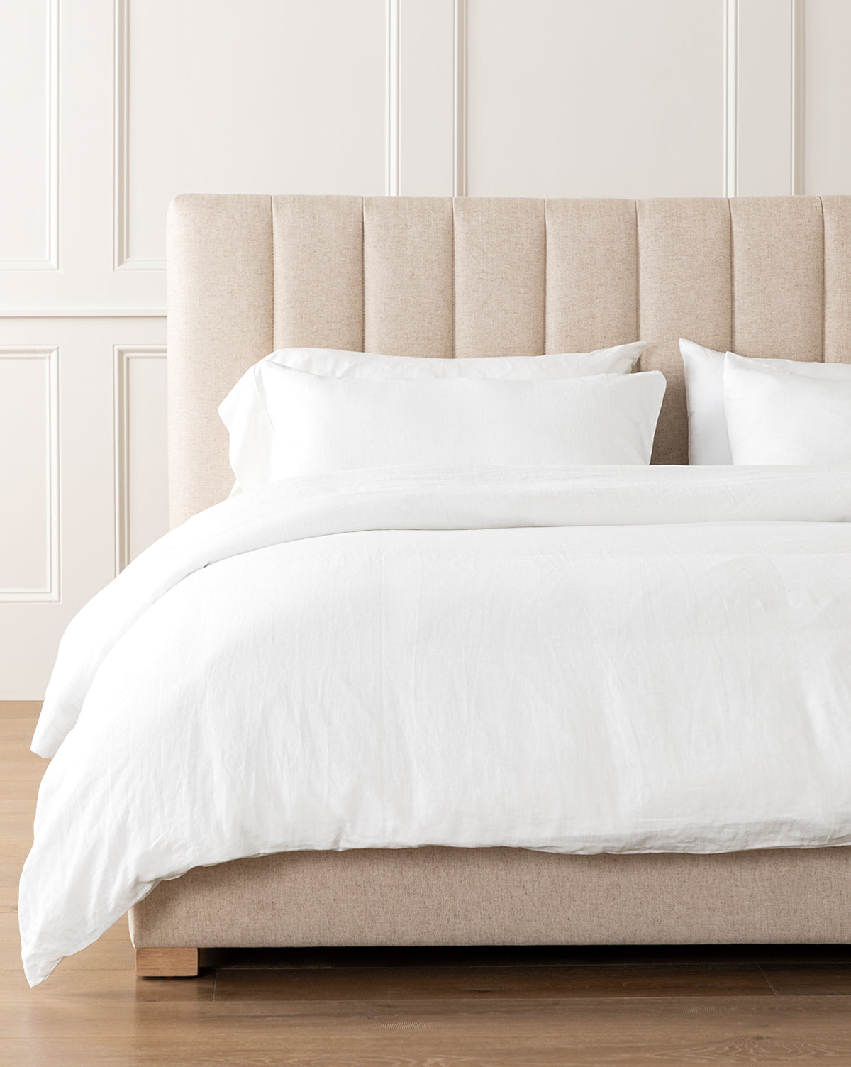 Penelope White Linen Duvet Cover