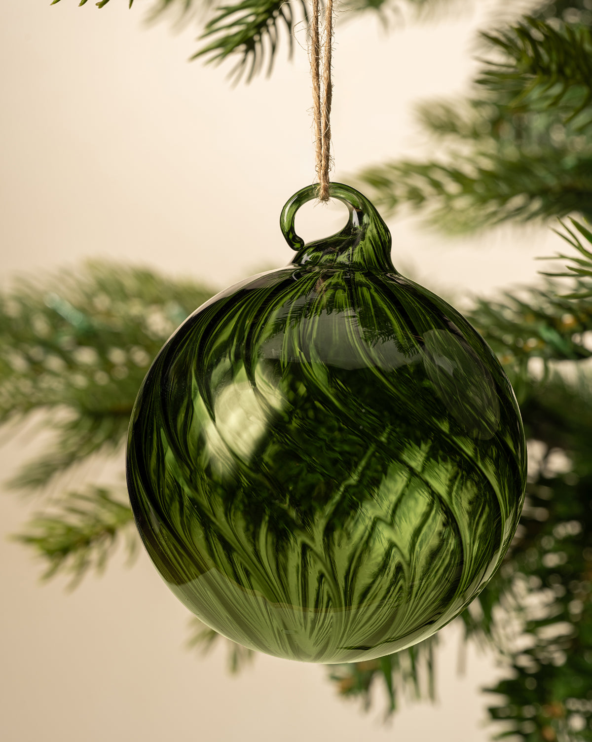 Pine Green & White Mint Assorted Bauble Sets (Set of 12)