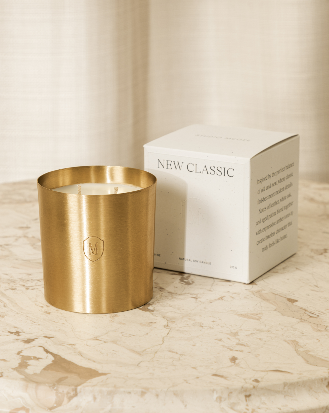 Embossed Brass Candle