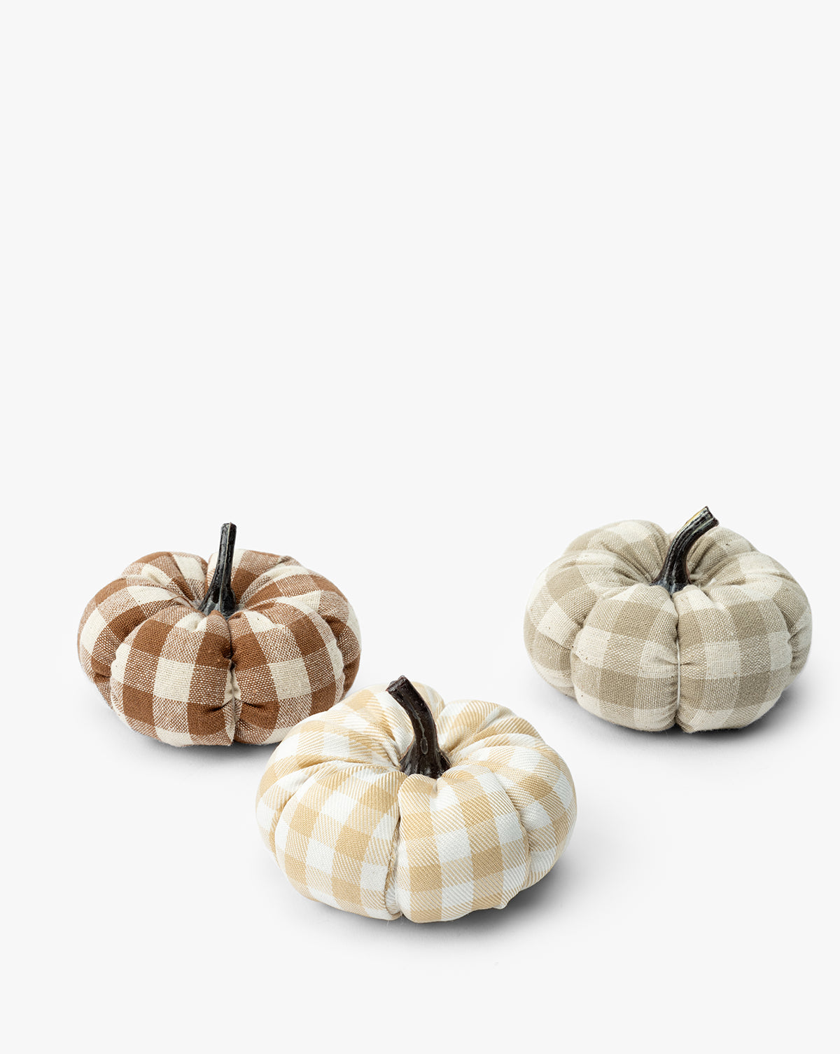 Pumpkins in Plaid (Set of 3)