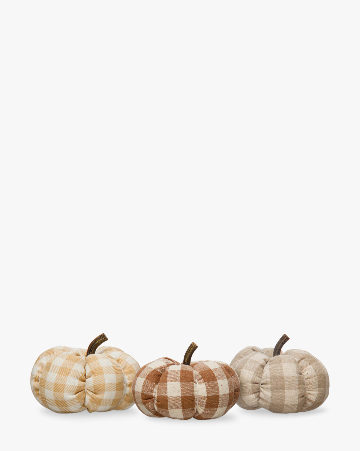 Pumpkins in Plaid (Set of 3)