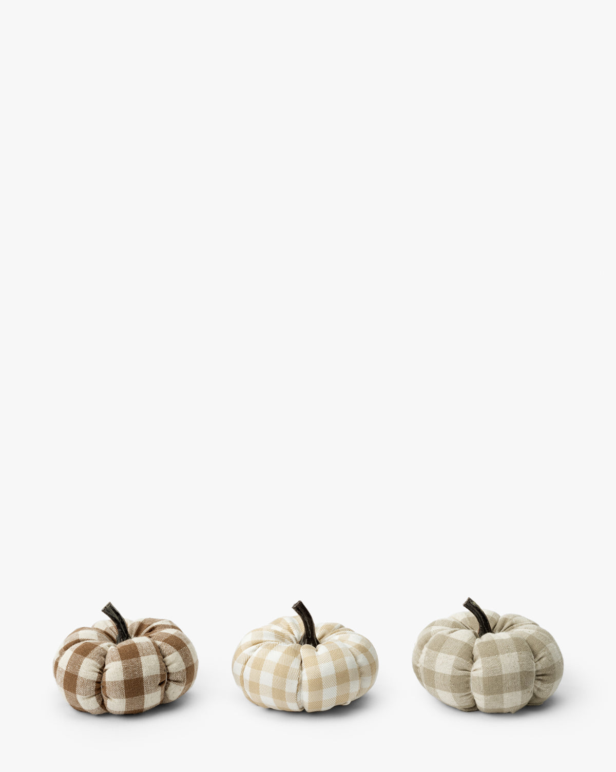 Pumpkins in Plaid (Set of 3)