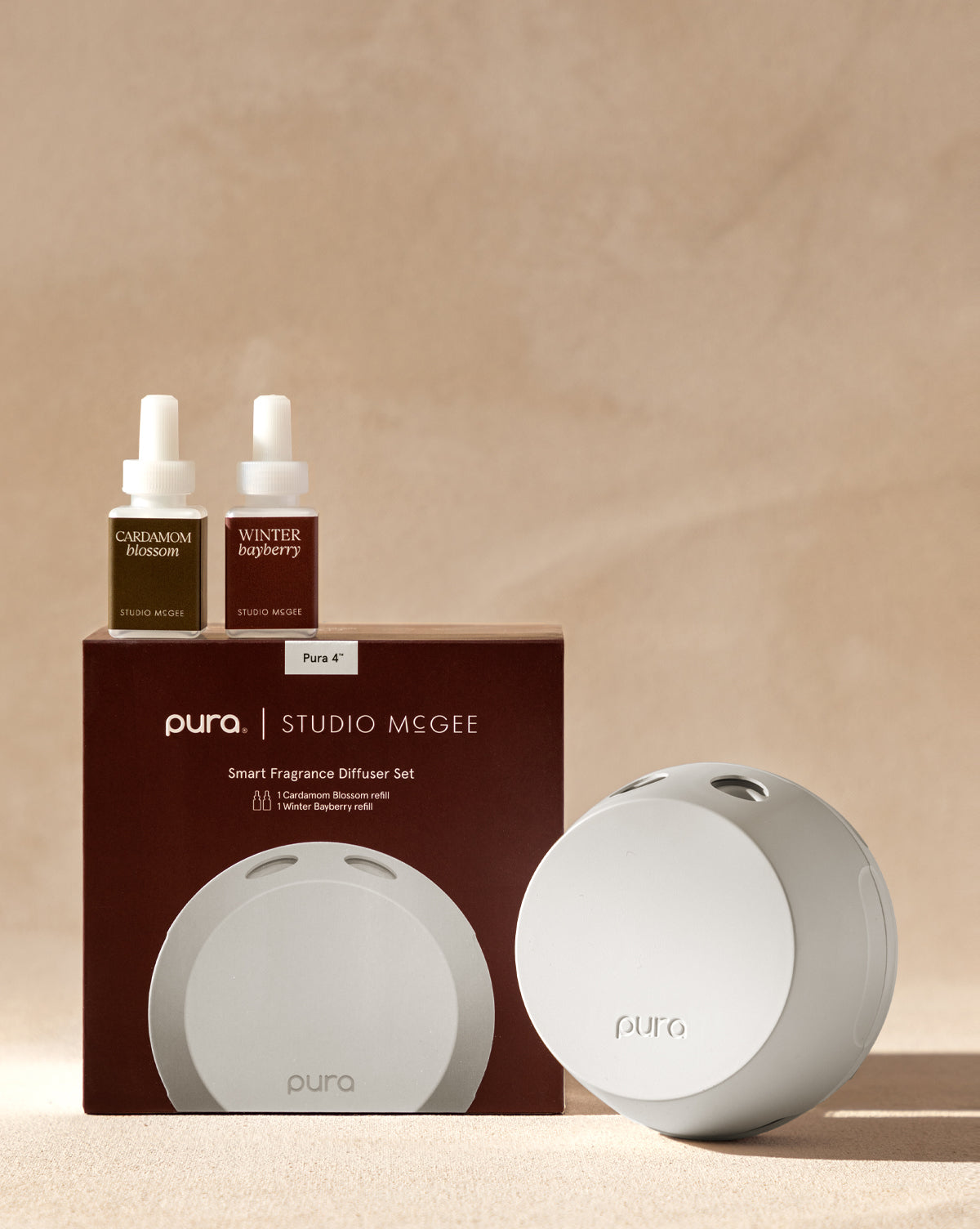 Pura x Studio McGee Diffuser Set - Cardamom Blossom/Winter Bayberry