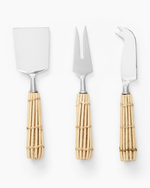 Rattan Cheese Knives